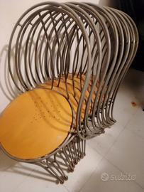 sedie in ferro e legno 