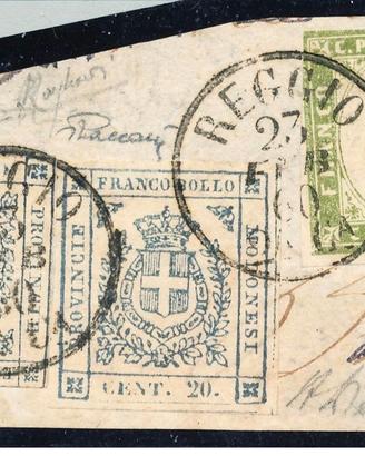 Affrancatura mista Regno Sardegna e Modena