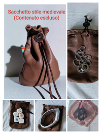 Sacca monete stile medievale per monete dadi