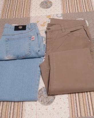 Pantaloni donna Jeans T. 44/46 l'altro 50 Cotone! 