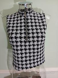 crop top con zip sul davanti