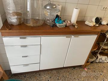 Mobile Buffet con cassetti piano in legno massello