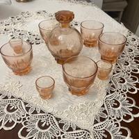 Set in vetro Rosaline vintage francese anni 50