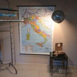 lotto carte geografiche vintage design anni qudro