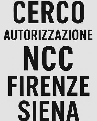 Ncc licenza firenze toscana