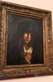Dipinto Quadro Vergine Orante Antiquariato