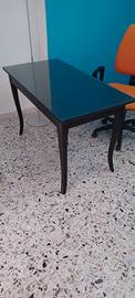 scrivania ikea marrone scuro 60x 120 con vetro