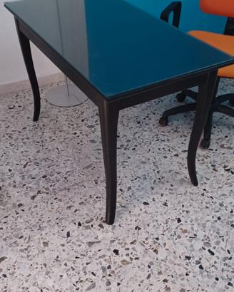 scrivania ikea marrone scuro 60x 120 con vetro