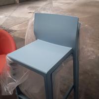 n.2 Sedie, Sgabelli alti colore Azzurro Light blue