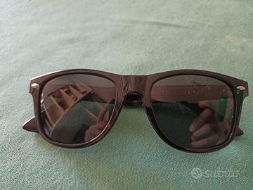 Occhiali da sole quadrati Colore stile Rayban Nero