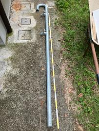 Palo da tetto per antenna 2mt + curva