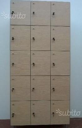 Armadietto porta valori 15 posti palestra scuola