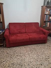 divano letto rosso