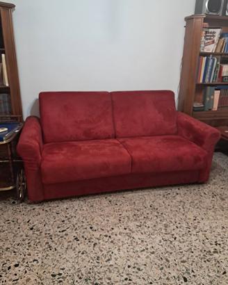 divano letto rosso