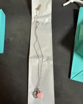 Collanina tiffany cuore rosa