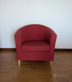 Poltrona IKEA TULLSTA rosso bordeaux eccellente