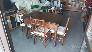 Tavolo Antico in Arte Povera Apribile a Libro.