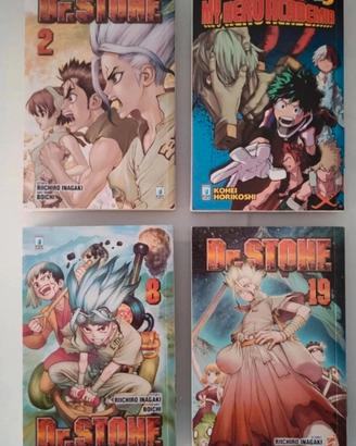 set manga  my Hero academia  dr.Stone