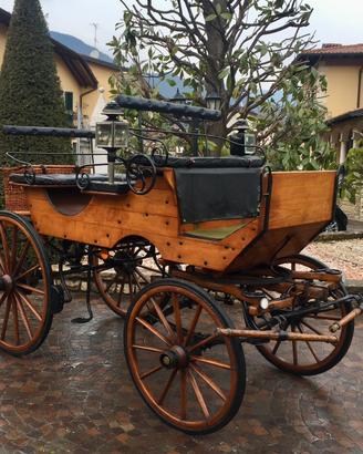 Carrozza per cavalli modello vis a vis svizzera