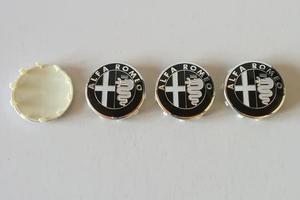 Kit 4 coprimozzo neri Alfa Romeo Giulietta 159 Ste