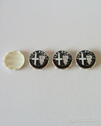 Kit 4 coprimozzo neri Alfa Romeo Giulietta 159 Ste