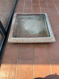 Sottovaso terracotta quadrato