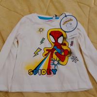 maglia spidey 9/12 mesi 