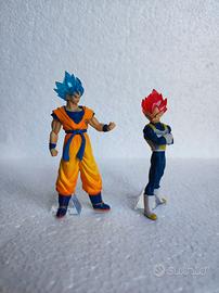 Dragon Ball gashapon Goku e Vegeta Super Sayan God