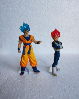Dragon Ball gashapon Goku e Vegeta Super Sayan God
