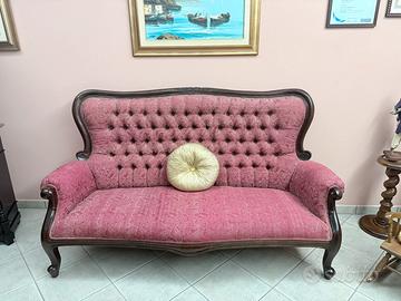 Elegante set salotto vintage : 2 divani + panca