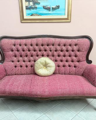 Elegante set salotto vintage : 2 divani + panca