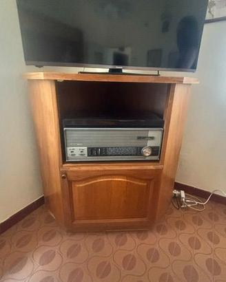 MOBILE ANGOLARE PORTA TV - TINTA NOCE