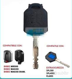 2 cappucci chiave tokoz extrasicurezza x disec