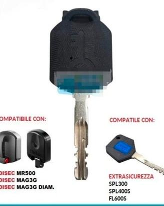 2 cappucci chiave tokoz extrasicurezza x disec