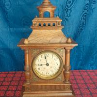 Antico Orologio Da Camino In Quercia Primi 900 