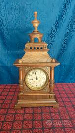 Antico Orologio Da Camino In Quercia Primi 900 