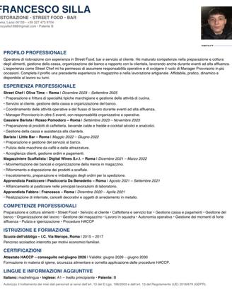 Disponibilità lavorativa - Torre Angela e limitro