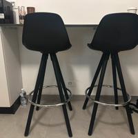 2 sgabelli neri moderni