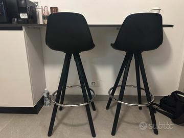 2 sgabelli neri moderni