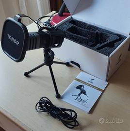 Microfono a condensatore Tonor USB con treppiedi