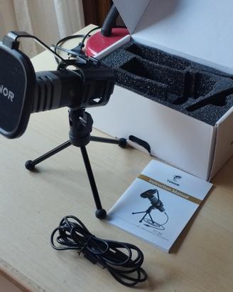 Microfono a condensatore Tonor USB con treppiedi