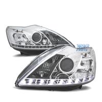 FARI FORD FOCUS 08-10 LUCE DIURNA FONDO CROMATO