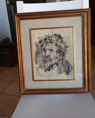 Quadro con volto di Cristo