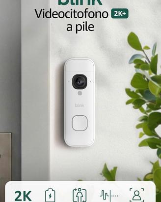 Blink Video Doorbell 2K+ a pile – Bianco – Add-on