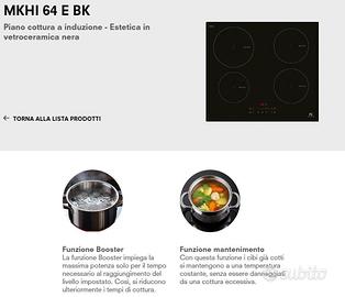 Piano cottura Induzione Master Kitchen MKHI 64EBK