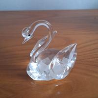 Statuetta Cigno Swarovski Cristallo Trasparente