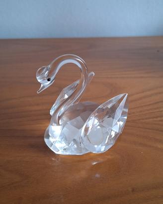Statuetta Cigno Swarovski Cristallo Trasparente