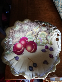 Alzatina porcellana inglese dipinta e marchiata