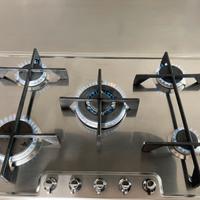 Piano cottura acciaio inox Foster 5 fuochi