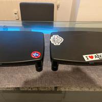 Due supporti rialzi plastica nera per monitor pc